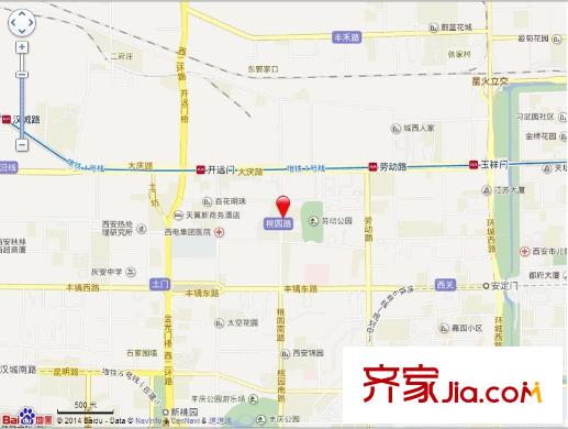 新園小區(qū)交通圖西安  