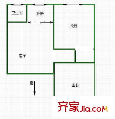 西光三十五街坊戶型圖西光35街坊 2室 戶型圖 2室1廳1衛(wèi)1廚