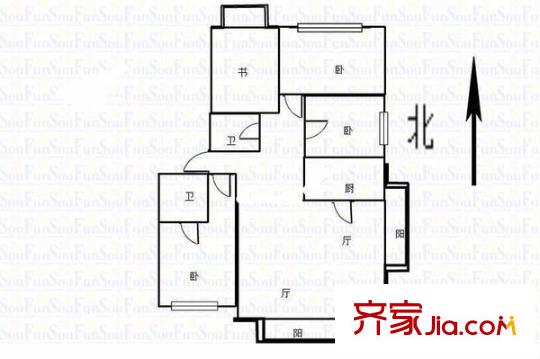 海榮小區(qū) 4室 戶型圖