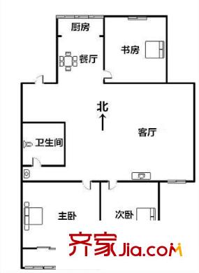 海榮小區(qū) 3室 戶型圖