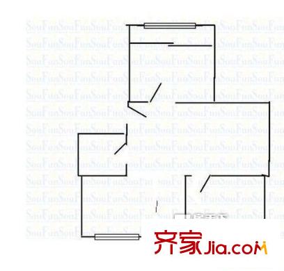 捷瑞小區(qū)戶型圖戶型圖 2室2廳1衛(wèi)1廚