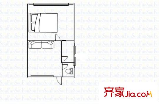 福安公寓 0室 戶型圖