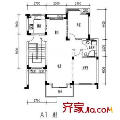 第五國際戶型圖戶型圖 2室2廳1衛(wèi)1廚