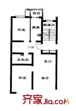 華美小區(qū) 2室 戶型圖