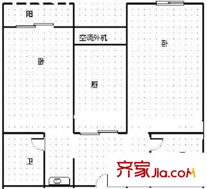 紅光花園兩室兩廳戶型圖