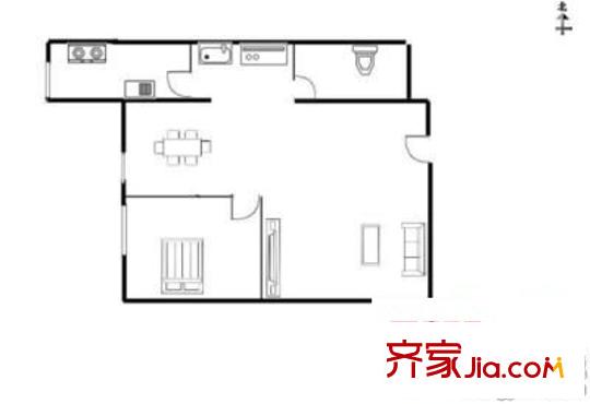 自強小區(qū) 3室 戶型圖