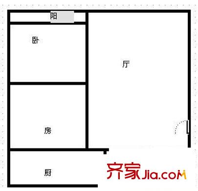 西京高層 2室 戶型圖