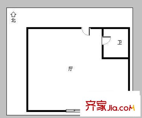裕朗國(guó)際 1室 戶型圖