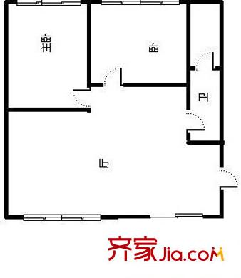 新城區(qū)國(guó)稅局家屬院 2室 戶型圖
