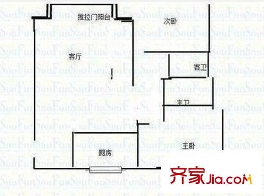 摩登BOBO 2室 戶型圖