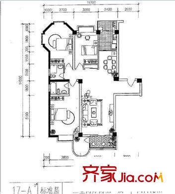 教育公寓 3室 戶型圖