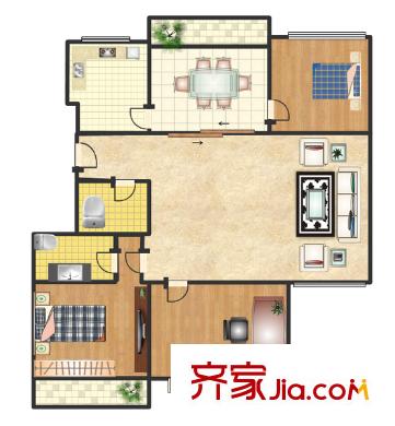 西瑞北國之春 3室 戶型圖