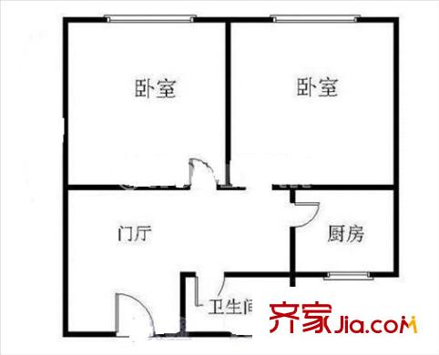 富苑陽光 2室 戶型圖
