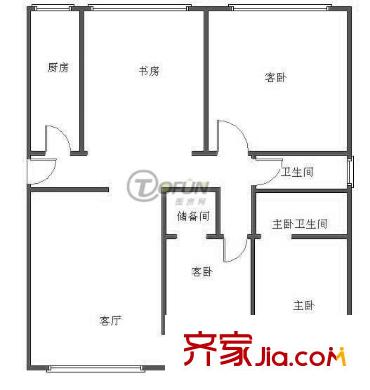 偉業(yè)都市遠(yuǎn)景 4室 戶型圖