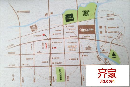 陽光北京城區(qū)位圖（攝于2015-2-25）