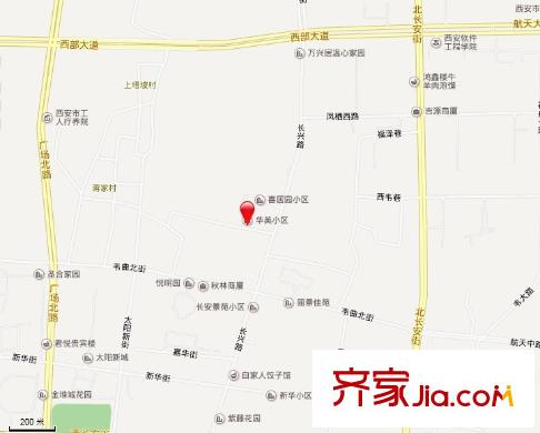 華美小區(qū)交通圖