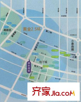 榮禾城市理想交通圖區(qū)位圖