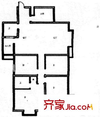 文景小區(qū)西區(qū)戶型圖市政府文景小區(qū) 4室 戶型圖 4室2廳2衛(wèi)