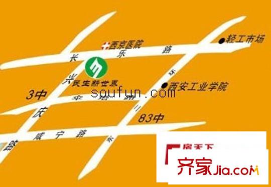 民生新世界交通圖