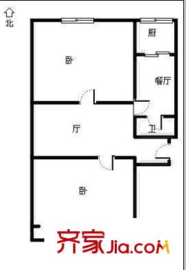 新科花園 戶型圖 2室2廳1衛(wèi) 