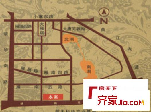 曲江觀唐交通圖