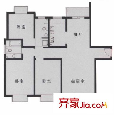 金橋花園 4室 戶型圖