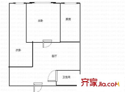 羽源欣居 2室 戶型圖