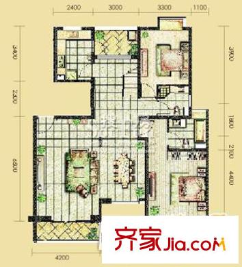 鑫宇住宅小區(qū) 2室 戶(hù)型圖
