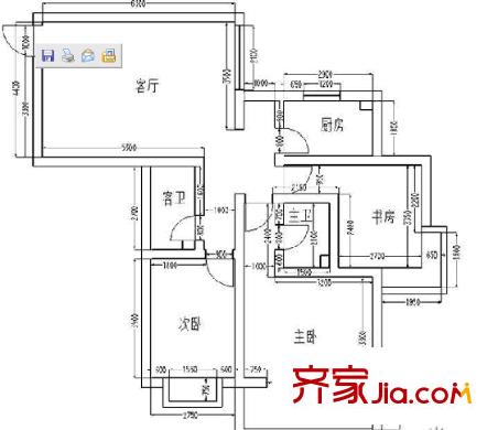 金橋花園 2室 戶型圖