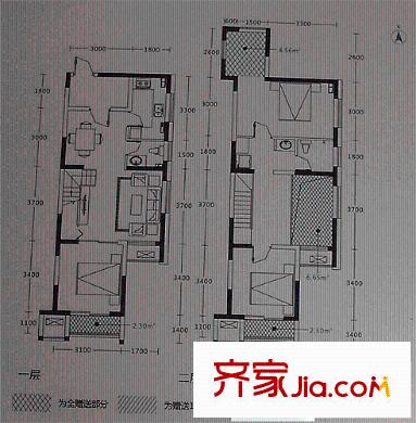 榮禾城市理想戶型圖D2-1戶型 3室3廳2衛(wèi)1廚