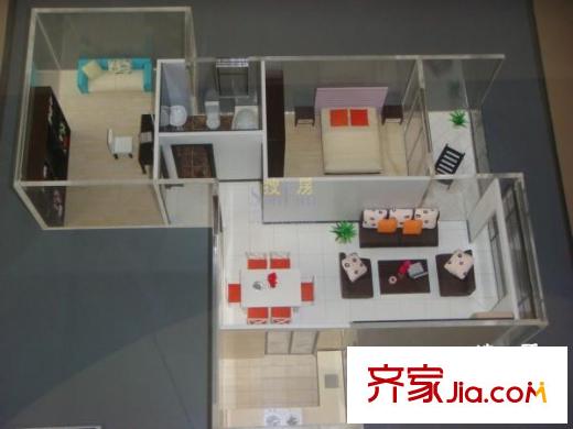 天地時(shí)代廣場(chǎng)戶型圖戶型模型 2室1廳1衛(wèi)1廚