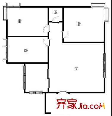 紫昕花庭戶型圖紫昕華庭 3室 戶型圖 3室2廳2衛(wèi)1廚