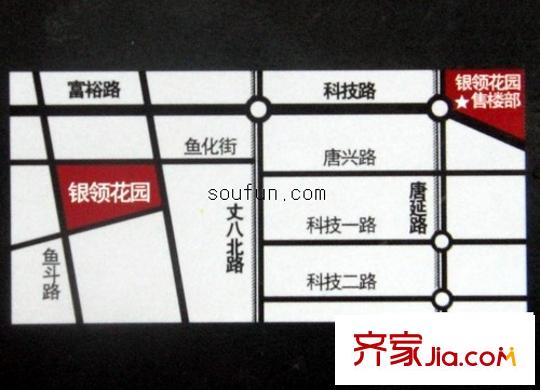 銀領(lǐng)花園交通圖