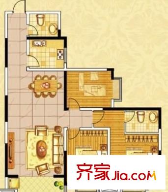 紫昕花庭戶型圖紫昕華庭 3室 戶型圖 3室2廳2衛(wèi)1廚