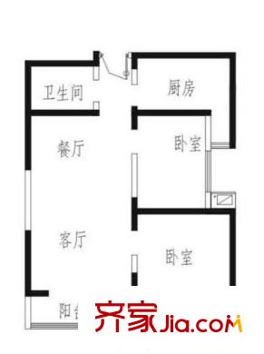 紫昕花庭戶型圖紫昕華庭 2室 戶型圖 2室2廳1衛(wèi)1廚