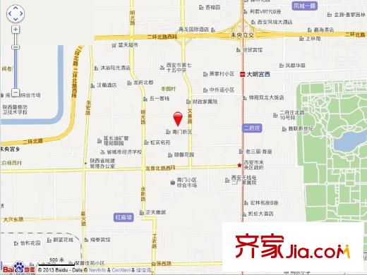 棗園安居小區(qū)交通圖