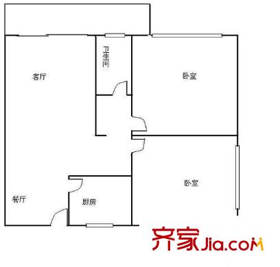 萊安逸境 2室 戶型圖