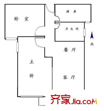 萊安逸境 2室 戶型圖