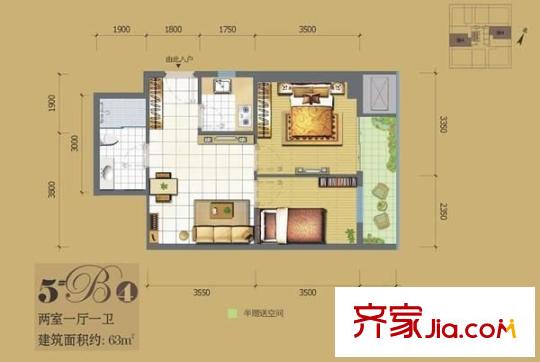 萊安逸境 2室 戶型圖