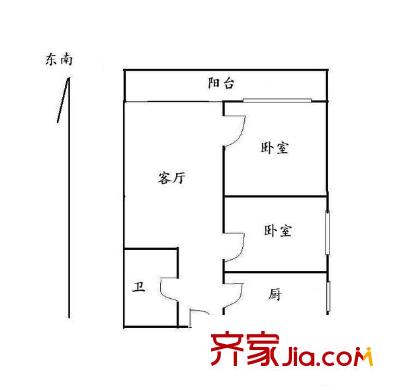 萊安逸境 2室 戶型圖