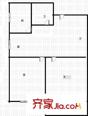 中城國(guó)際心島公寓戶型圖中誠(chéng)國(guó)際心島公寓 2室 戶型圖 2室2廳1衛(wèi)1廚