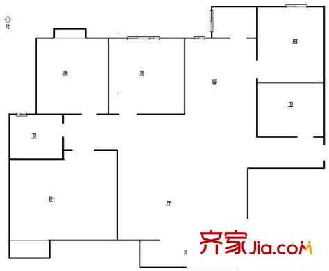 文華閣 3室 戶型圖