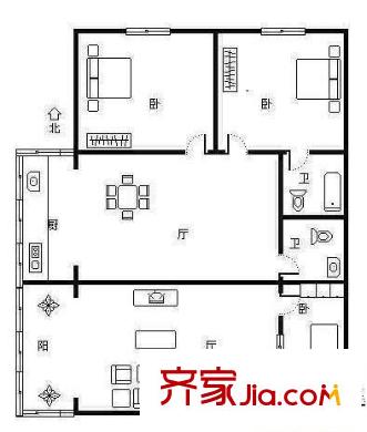 安馨園 3室 戶型圖