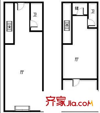 上城LOFT 2室 戶型圖