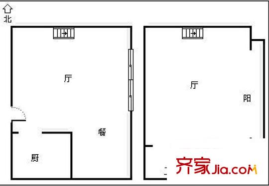 上城LOFT 2室 戶型圖