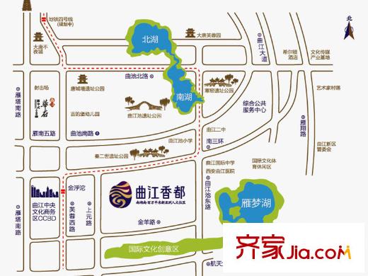 天地源?曲江香都區(qū)位圖