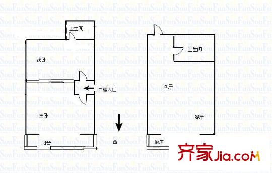 巧克力公寓 2室 戶型圖