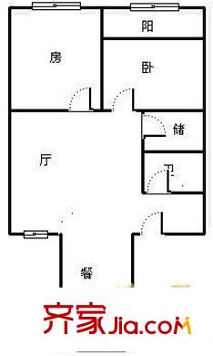 寧馨苑小區(qū) 2室 戶型圖