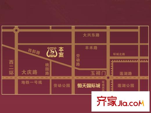 恒天第五座區(qū)位圖