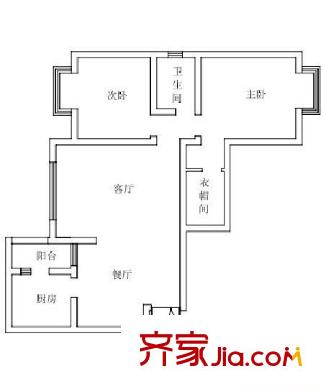 紫昕花庭戶型圖紫昕華庭 2室 戶型圖 2室2廳1衛(wèi)1廚